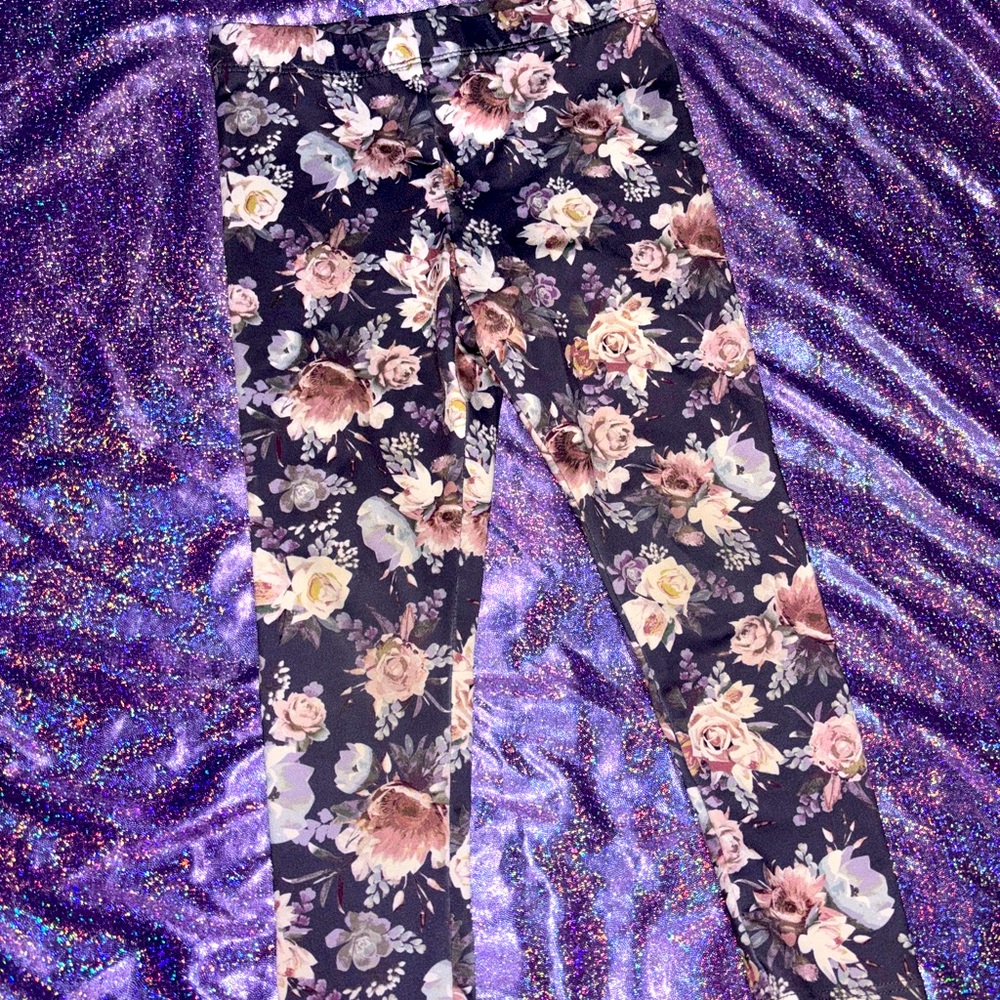 Girls Floral Leggings